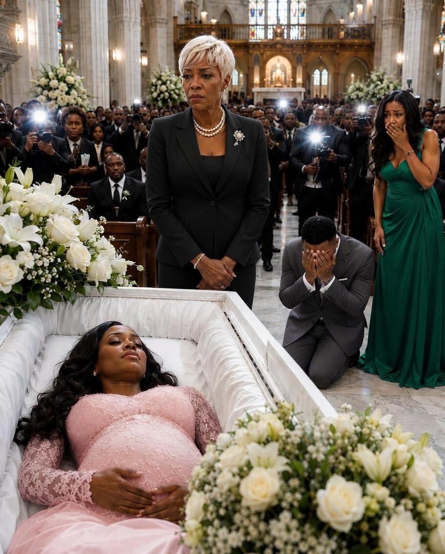 My pregnant daughter was in a coffin—and her husband showed up like it was a celebration. He walked in laughing with his mistress on his arm…