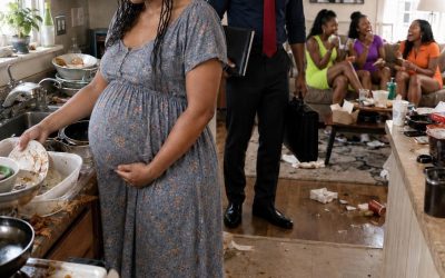 He came home at 10 P.M. and found his 8-MONTH PREGNANT WIFE WASHING DISHES ALONE while his family laughed in the living room … but after discovering they had THROWN AWAY HER MEDICATION, he looked at them and said, “Your comfortable life ends tonight”