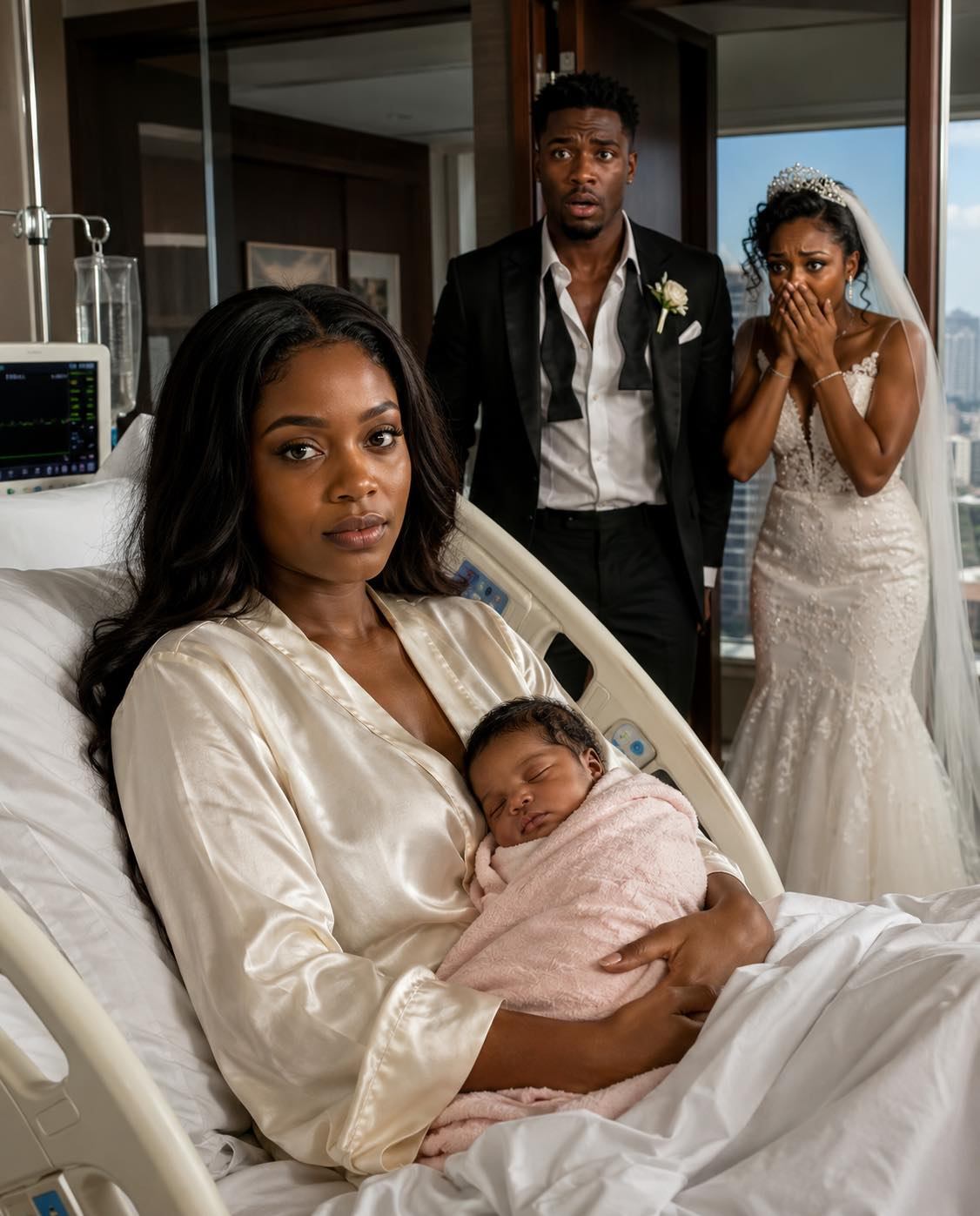 Six months after our divorce, my ex-husband called to invite me to his wedding. I told him, “I just gave birth. I’m not going anywhere.” Thirty minutes later, he showed up in my hospital room wearing his wedding suit… and with a face white with terror.