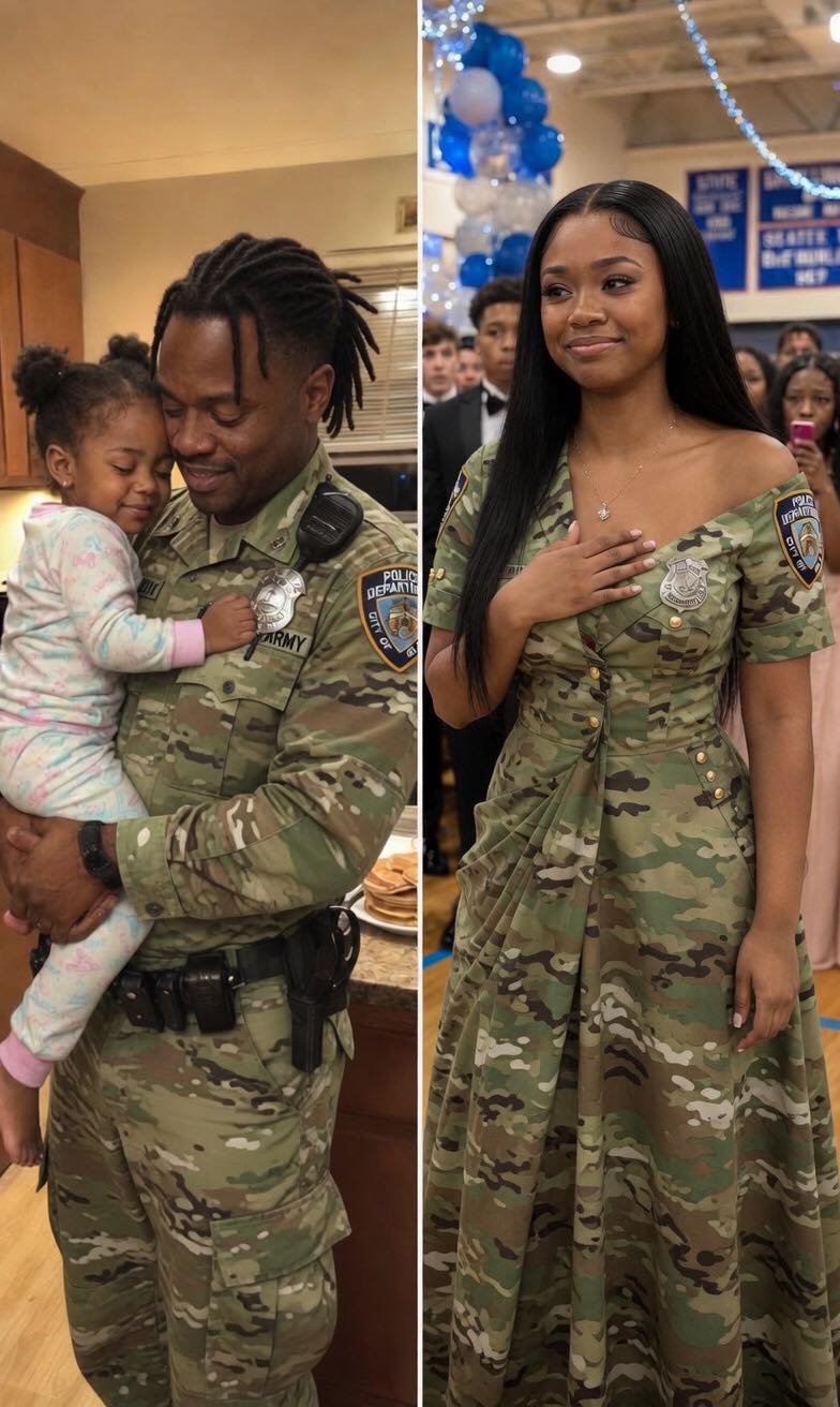 My Daughter Made Her Prom Dress Out of Her Late Father’s Uniform – When Her Mean Classmate Poured Punch on It, the Girl’s Mother Grabbed the