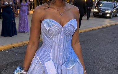 I Sewed a Dress From My Dad’s Shirts for Prom in His Honor – My Classmates Laughed Until the Principal Took the Mic and the Room Fell Silent