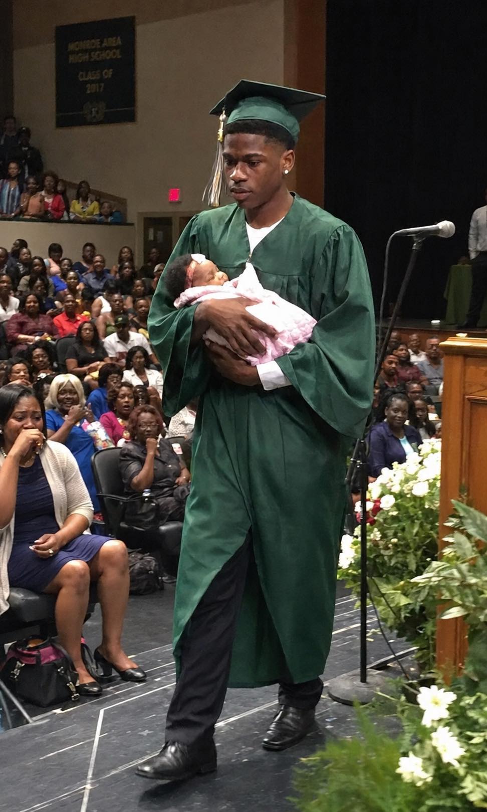 They Laughed When My Son Walked Across His Graduation Stage Holding A Newborn — One Woman Whispered “Just Like His Mother”… But What He Said Next Left The Entire Room Silent