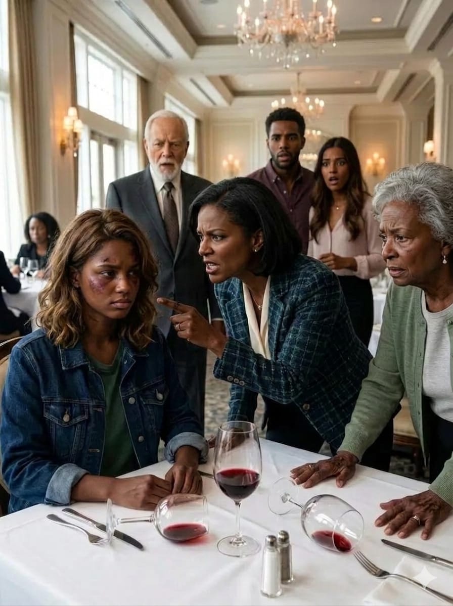 “Clean up that wine and get out, you pathetic orphan,” Diane hissed after st:r:iking me in front of everyone.