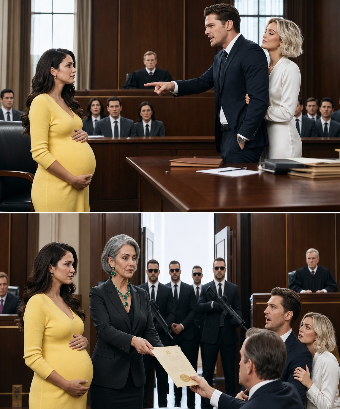 My husband pointed at my eight-month pregnant belly and told the judge, “She has no income and no family support. I demand full custody.” His mistress leaned on his shoulder, already playing the stepmother.