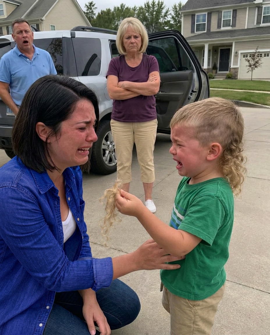 My mother-in-law secretly took my 5-year-old son out of kindergarten to cut off his golden curls: What my husband served her at Sunday dinner left her without words.