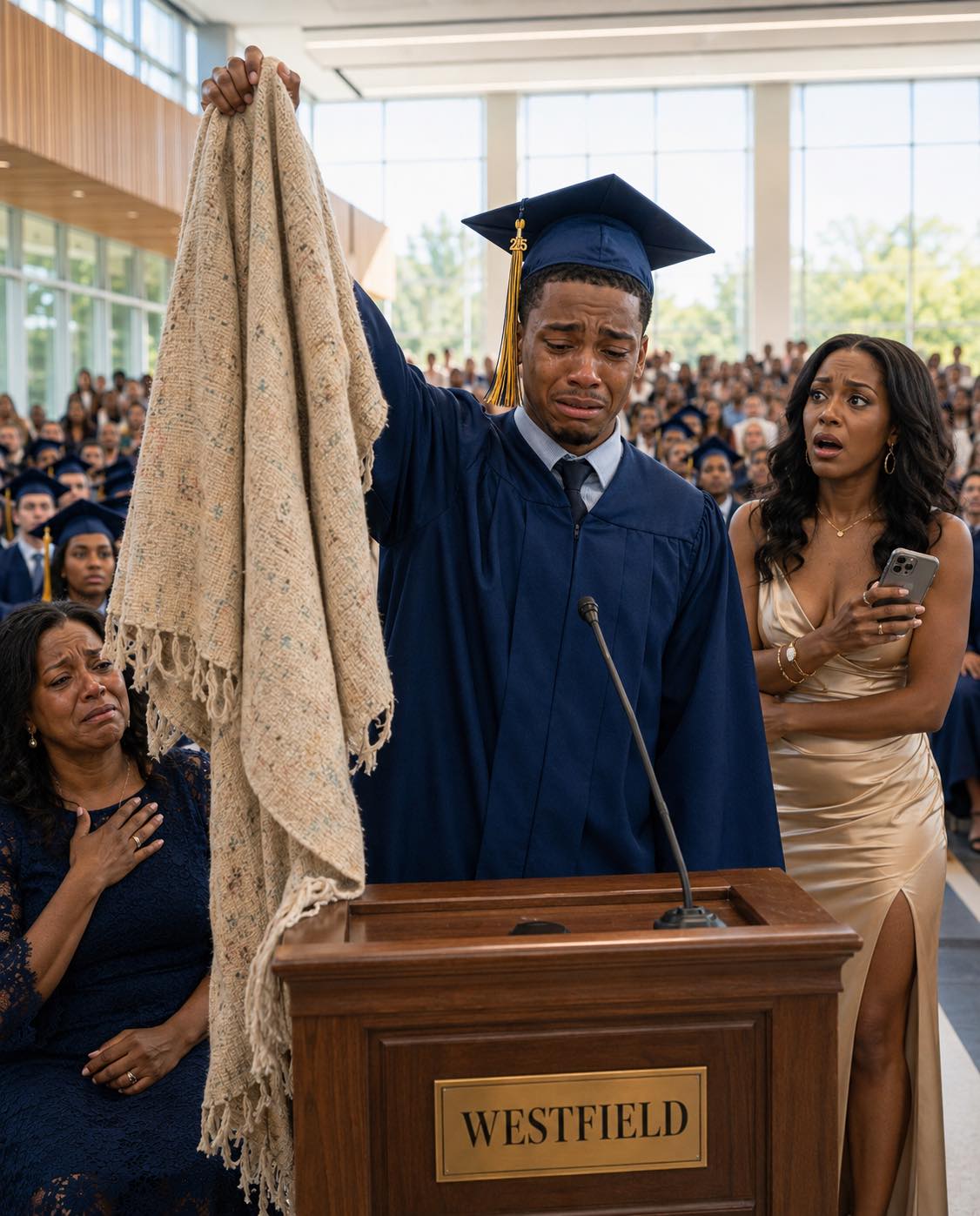 I raised my sister’s son for 19 years, but at his graduation she showed up with a cake to take him away from me… until he pulled out an old blanket and revealed why his real mother had returned.